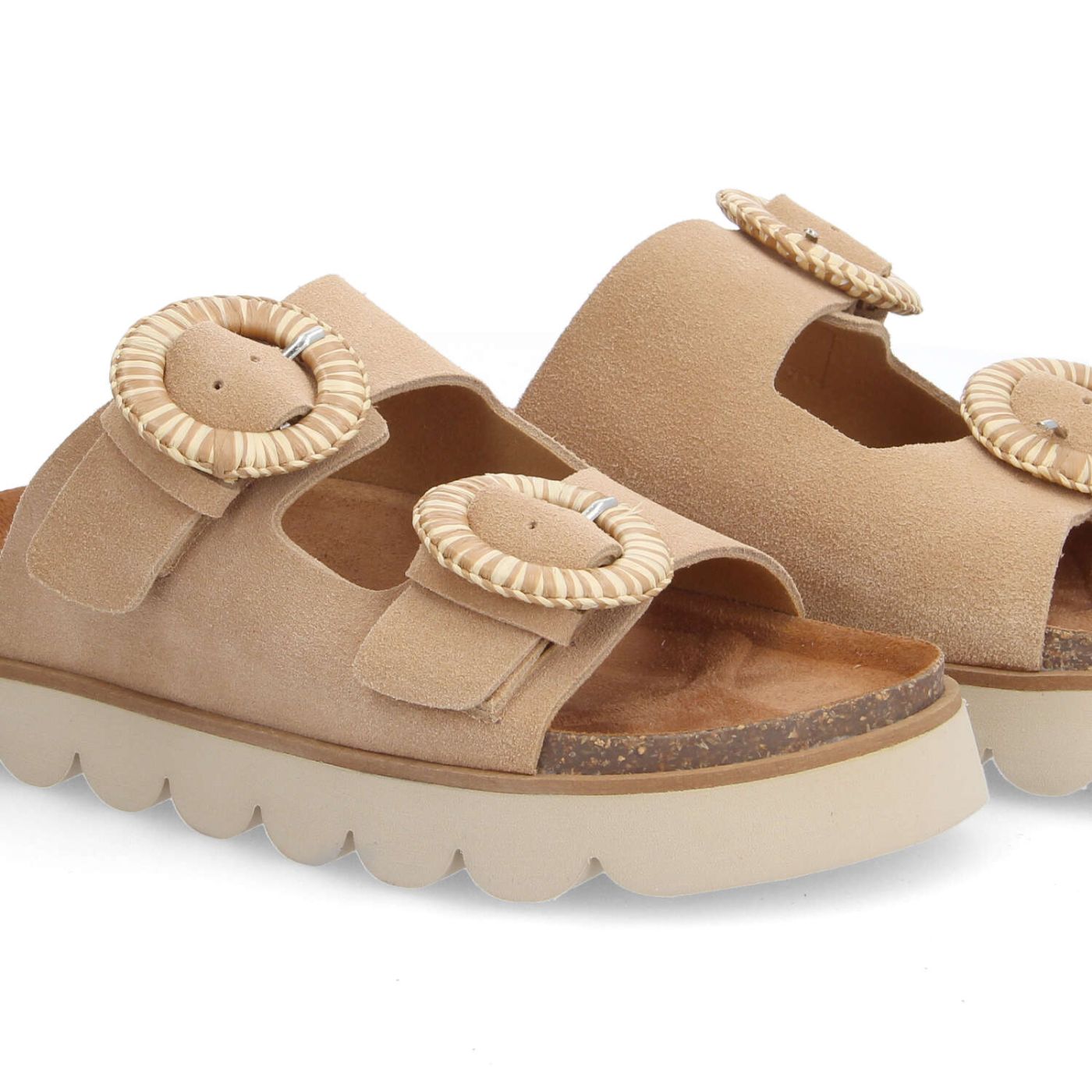 SANDY SLAP W - SUEDE - CAMEL